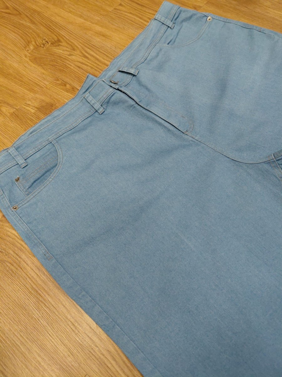 Calça Jeans Reta Plus Size Azul Claro 000812-2 - Image 3