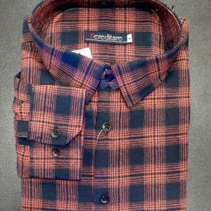 Camisa Flanela Plus Size Laranja 003060-2
