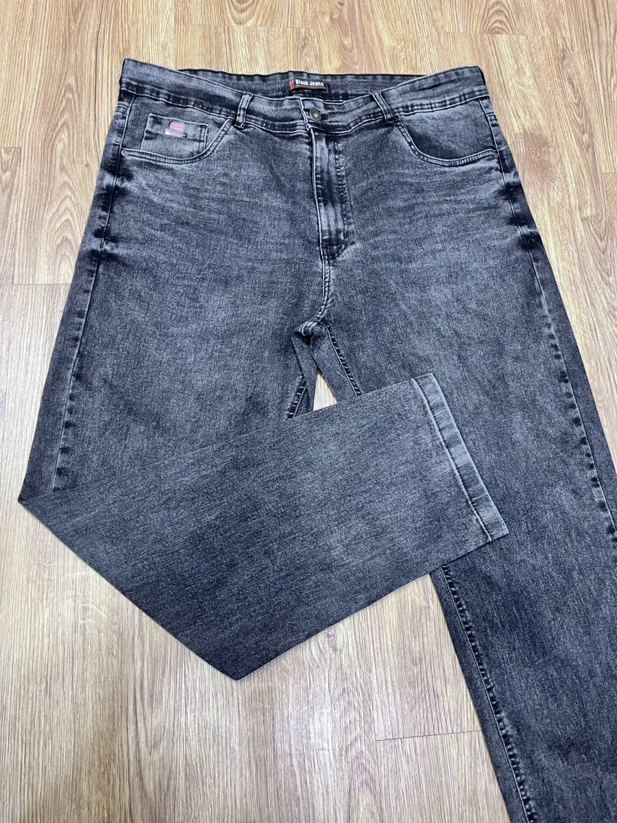 Calça Jeans Reta Plus Size Preto Stonado 002823-1 - Image 2