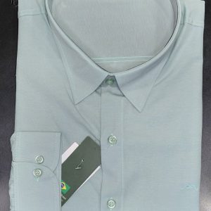 Camisa Social Manga Longa Verde Claro Plus Size 002327-7