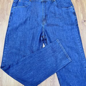 Calça Jeans Reta Plus Size Azul Marinho 003108-1