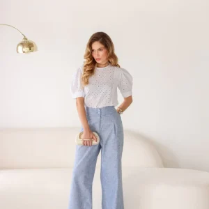 Calça Wide Linen Servilha