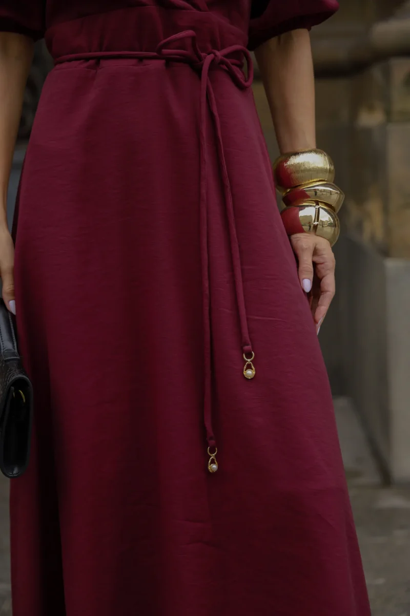 Vestido Longo Alfaiataria Decote V Ávila - Image 3