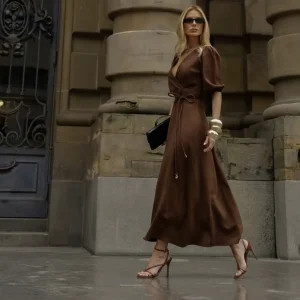 Vestido Longo Alfaiataria Decote V Ávila