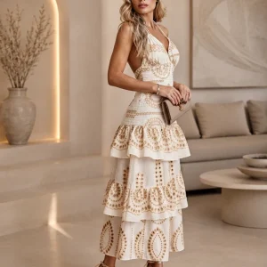 Vestido Laise Babado Assimétrico