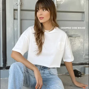Blusa Cropped Bolso LA
