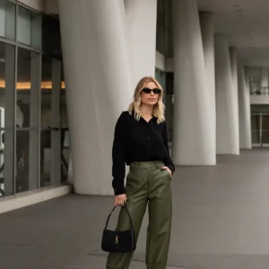 Calça PU Slouchy SL