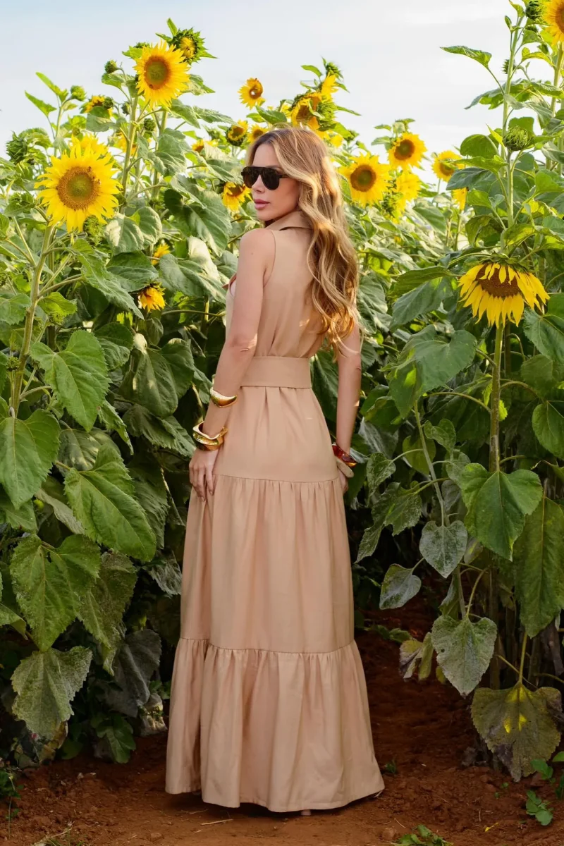 Vestido Longo sem Manga Viscose - Image 5