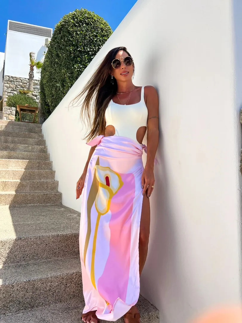 Conjunto Saia Longa Cetim com Maiô - Image 7