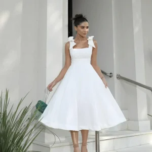 Vestido Midi Dois Laços na Alça