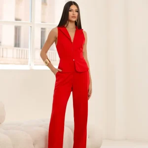 Conjunto Colete Zíper Alfaiataria