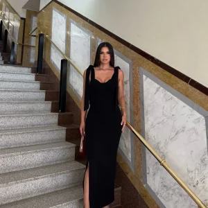Vestido Longo Meia Taça Laço