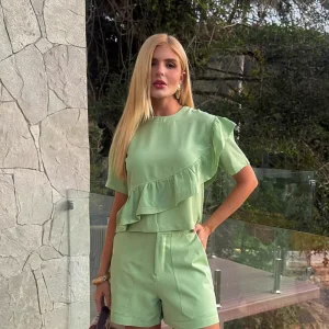 Conjunto Bermuda Tee Babado
