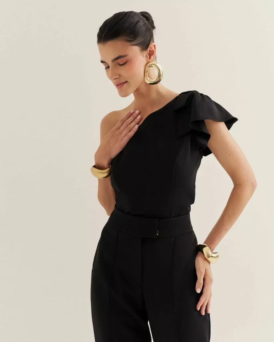 Blusa Alfaiataria Ombro Só Laço - Image 7