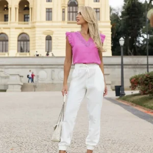 Calça Jogger de Linho Miss