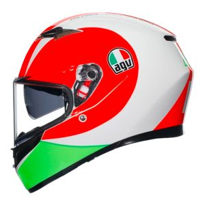 CAPACETE AGV K-3 ROSSI MUGELLO 18 – Branco Vermelho e Verde
