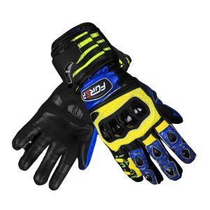 LUVA FORZA RACING PRÓ REVERB – Preta Azul Amarela e Branca