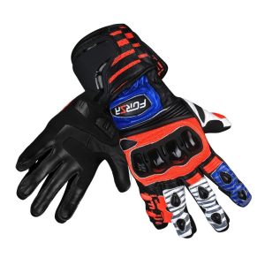 LUVA FORZA RACING PRÓ REVERB – Preta Azul Vermelha e Branca