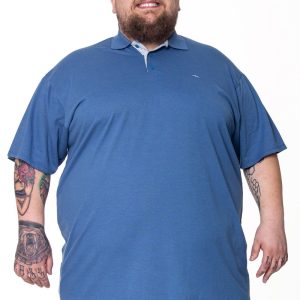 Polo Basica Azul Plus Size 000262