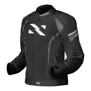 JAQUETA CORDURA MASCULINA NORISK TORNADO – Preta Cinza e Branca