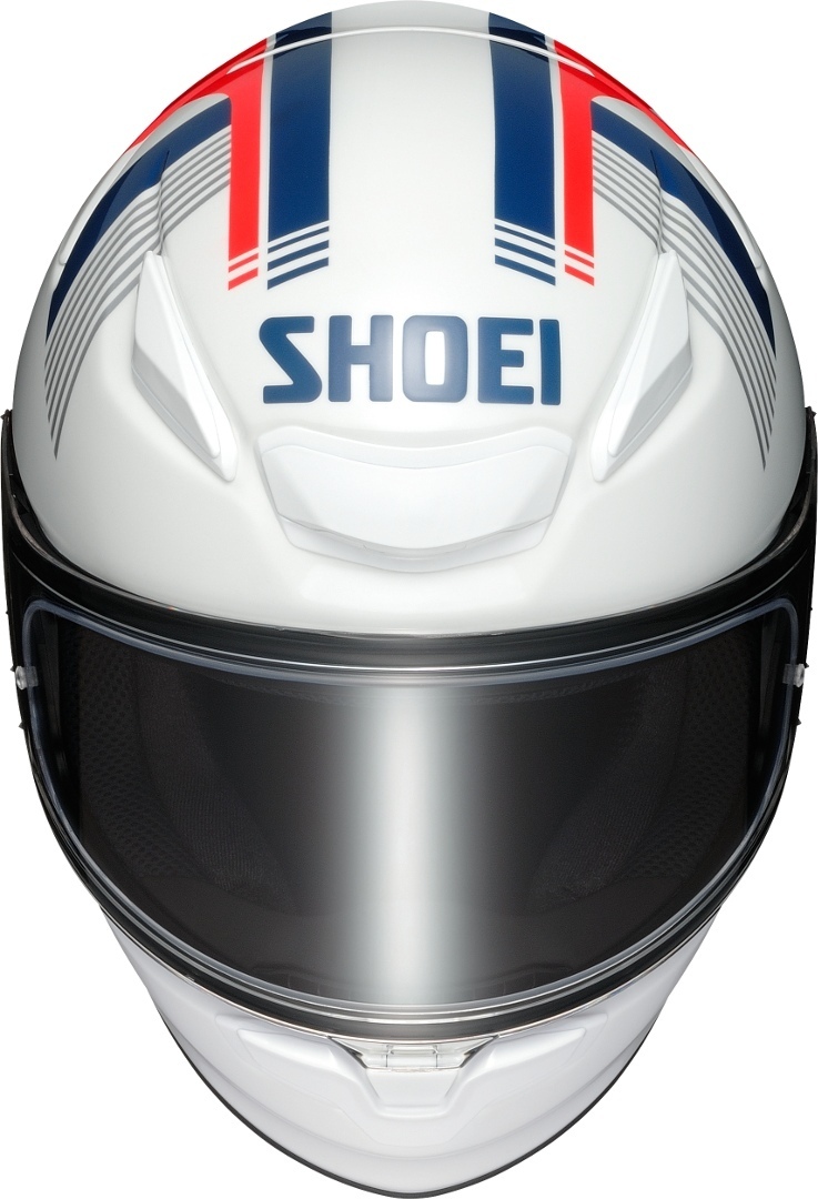 CAPACETE SHOEI NXR 2 MM93 RETRO TC-10 – Branco Azul e Vermelho - Image 3