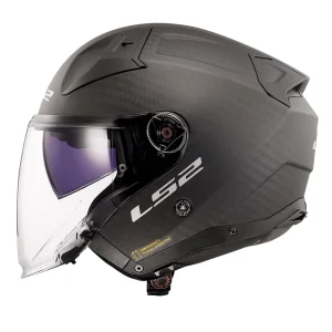 CAPACETE LS2 OF603 INFINITY II CARBON SOLID MATTE – Preto Fosco
