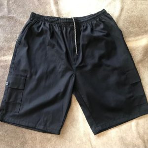 Bermuda Sarja com Elastico Preta Plus Size 000622