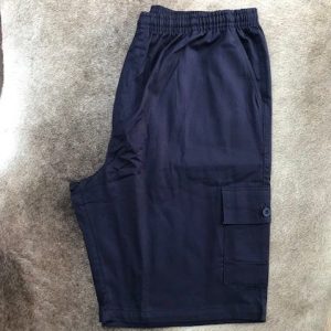 Bermuda Sarja com Elastico Azul Marinho Plus Size 000622