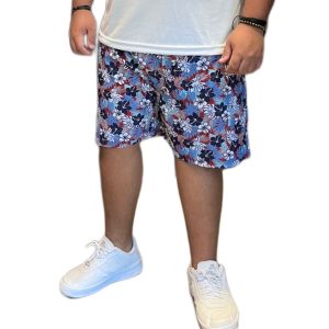 Short Estampado de Tactel com Elastano Plus Size 002024