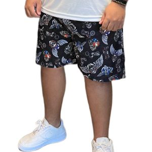 Short Estampado de Tactel com Elastano Plus Size 002024