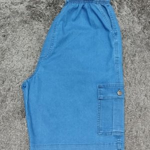 Bermuda Jeans Cargo Com Elastico Plus Size 002407