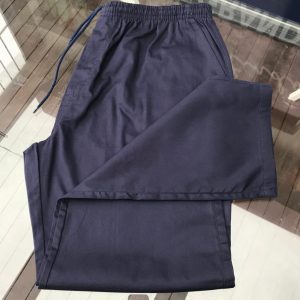 Calça de Sarja com Elástico Azul Marinho Plus Size 000729