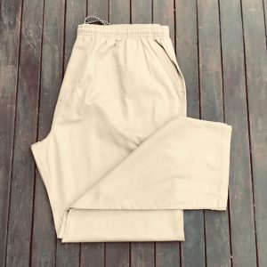 Calça de Sarja com Elástico Caqui Plus Size 000729