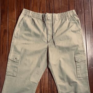 Calça Cargo de Sarja Caqui Plus Size 000730