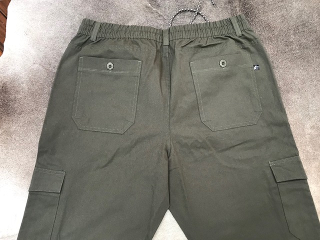 Calça Cargo de Sarja Verde Plus Size 000730 - Image 3