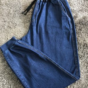 Calça Jogger Jeans Plus Size Azul Marinho 001685-1