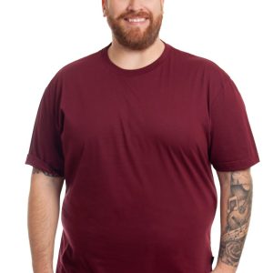 Camiseta Básica Bordo Plus Size 000845