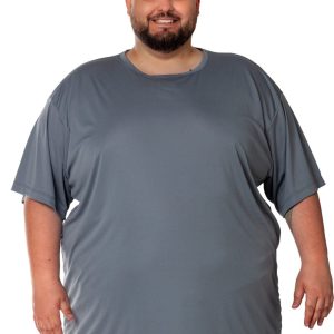 Camiseta Dry Fit Cinza Plus Size 001560