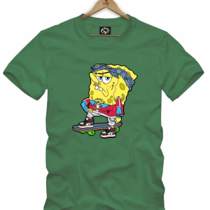 Camiseta Bob Esponja Manga Curta Plus Size 002098