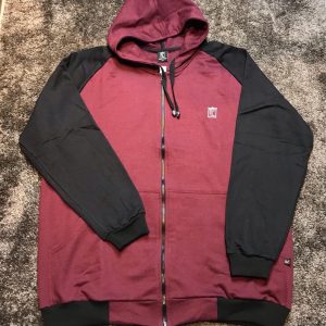 Jaqueta Moletom Raglan Peluciada Bordo Plus Size 001414