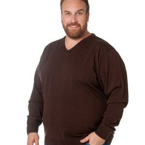 Sueter Meia Malha Plus Size Marrom 000774-3