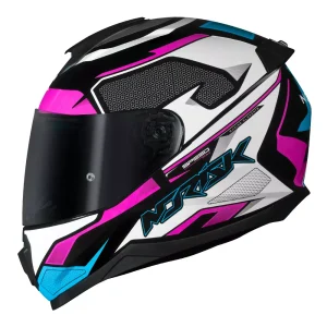 CAPACETE NORISK RAZOR SPEEDMAX – Preto Branco e Rosa