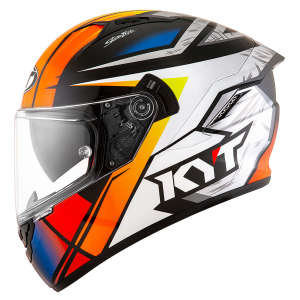CAPACETE KYT NF-R SIMONE RUNS CORSI 18 – Branco, Laranja e Azul