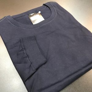 Camiseta Básica Manga Longa Azul Marinho Plus Size 001120