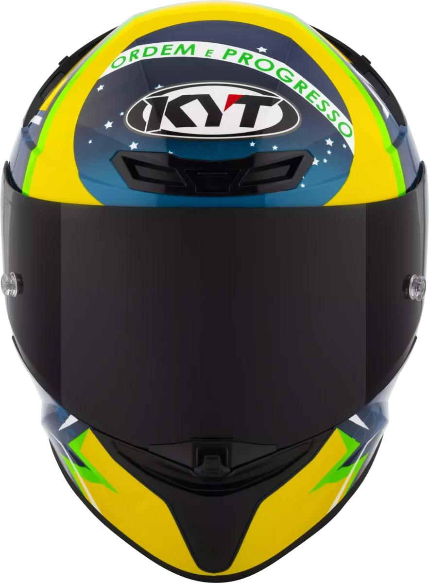 CAPACETE KYT TT REVO DIOGO MOREIRA 2024 – Azul Amarelo e Verde - Image 3