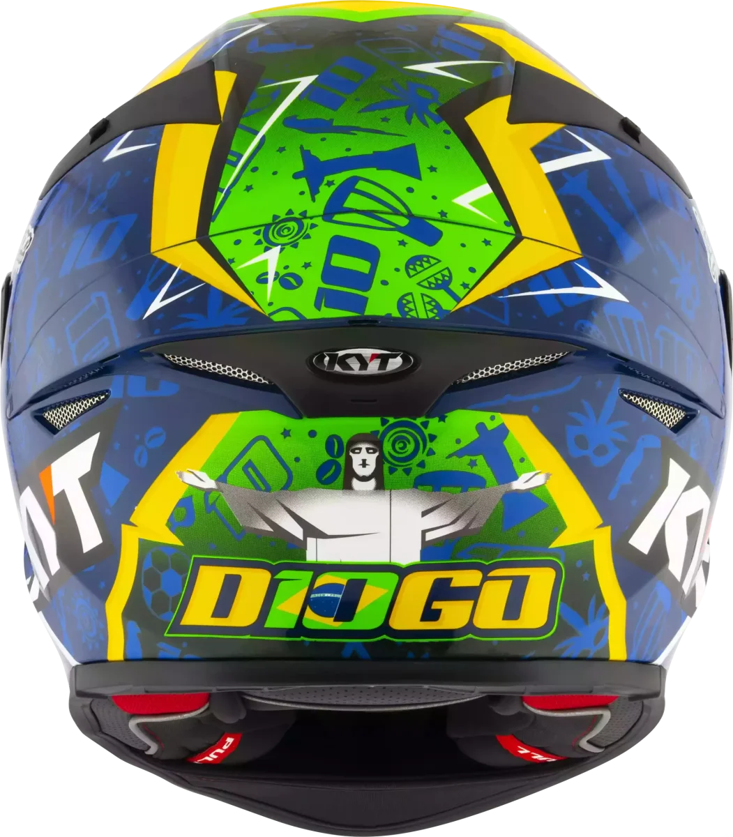 CAPACETE KYT TT REVO DIOGO MOREIRA 2024 – Azul Amarelo e Verde - Image 5