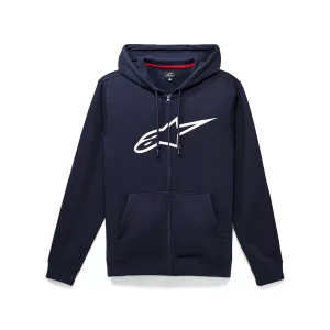 MOLETOM ALPINESTARS AGELESS 2 ZIP HOODIE – Azul Marinho e Branco