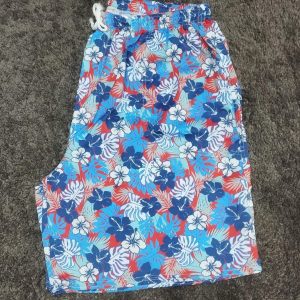 Short Estampado Tactel Azul Royal Plus Size 001626-1