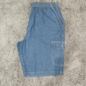 Bermuda Cargo Jeans com Elástico Plus Size 000911