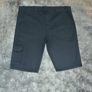 Bermuda Sarja Cargo Preto Plus Size 001937-1